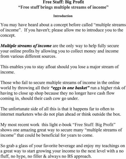 Product picture Free Stuff Make Big Profits